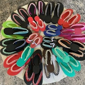 African beaded slippers ( sizes vary)